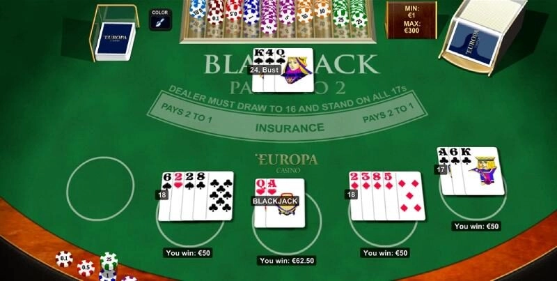 Các tính năng đặc biệt khi chơi Blackjack tại Jun88